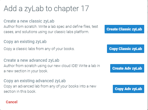 How to add and use Advanced zyLabs in your zyBook – zyBooks - Help center