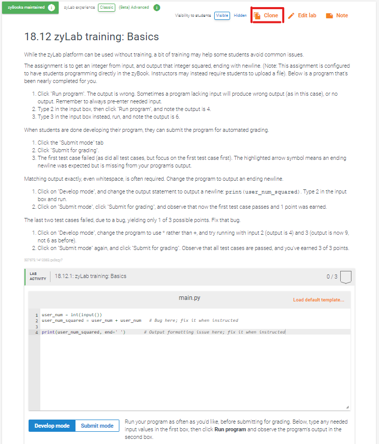 Switching Classic zyLabs to Advanced zyLabs – zyBooks - Help center