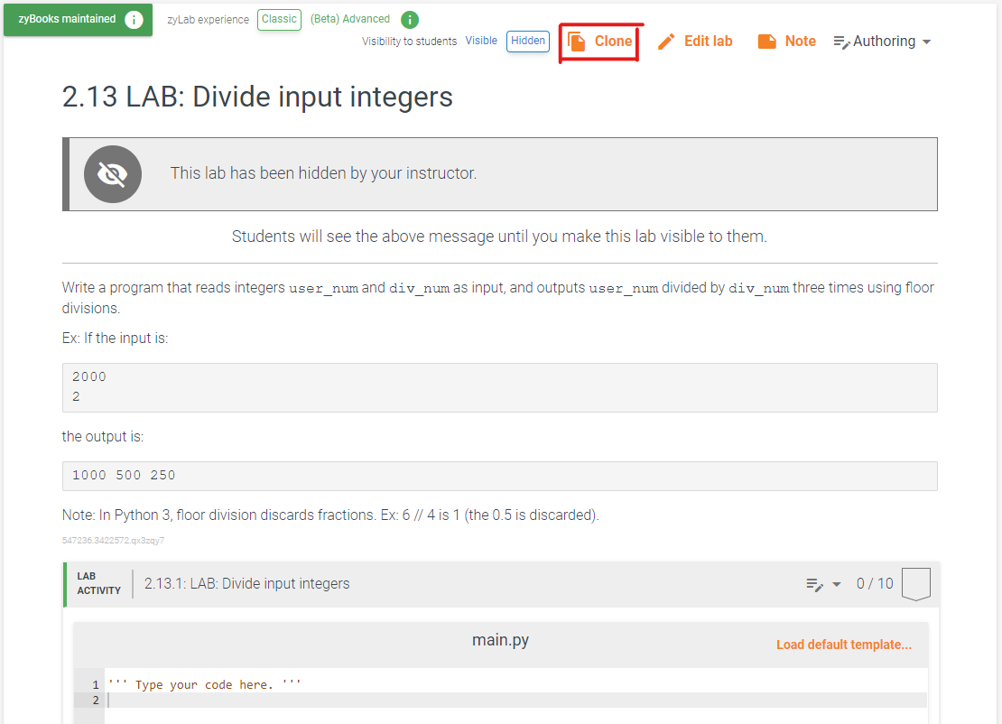 How to copy a zyLab – zyBooks - Help center