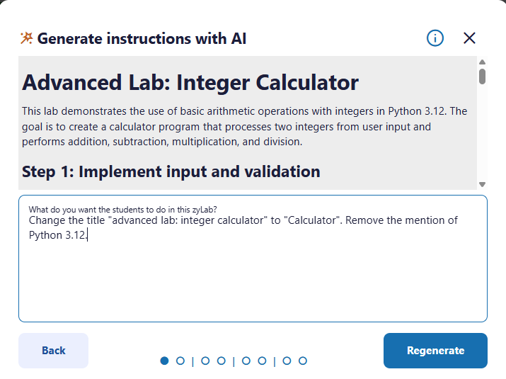Creating Labs with AI – zyBooks - Help center